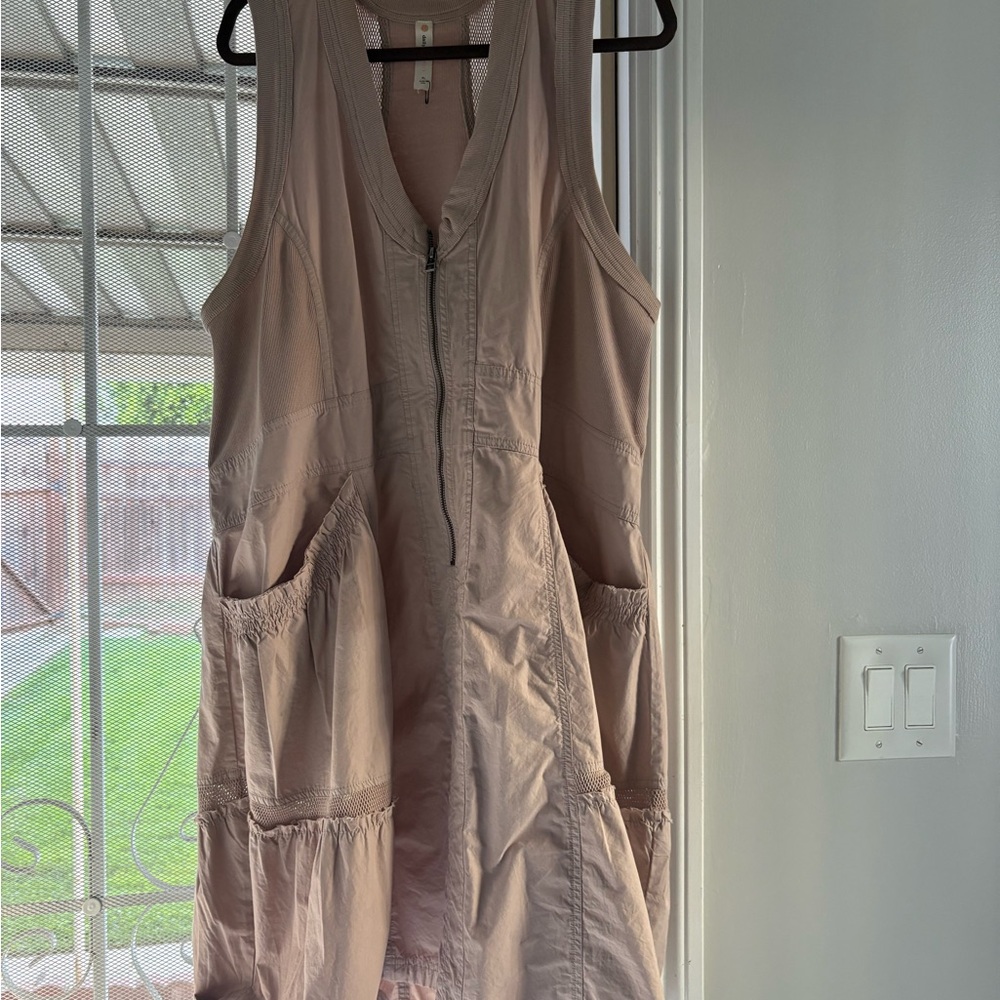 Anthrpolgie movement Sleeveless Zippered Dress with Pockets